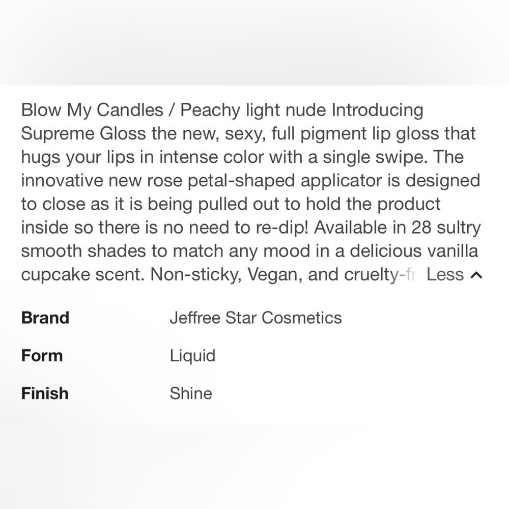 NIB Jeffree Star Blow My Candles Supreme Gloss - Picture 3 of 3